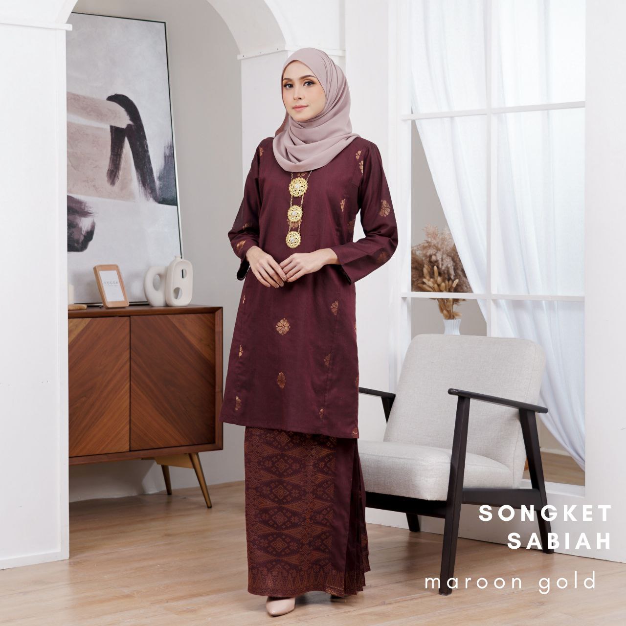 Kurung Songket Sabiah (Kurung Johor)