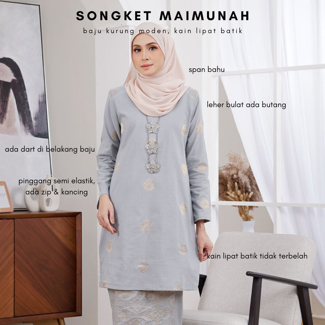Kurung Songket Maimunah (Kurung Moden)
