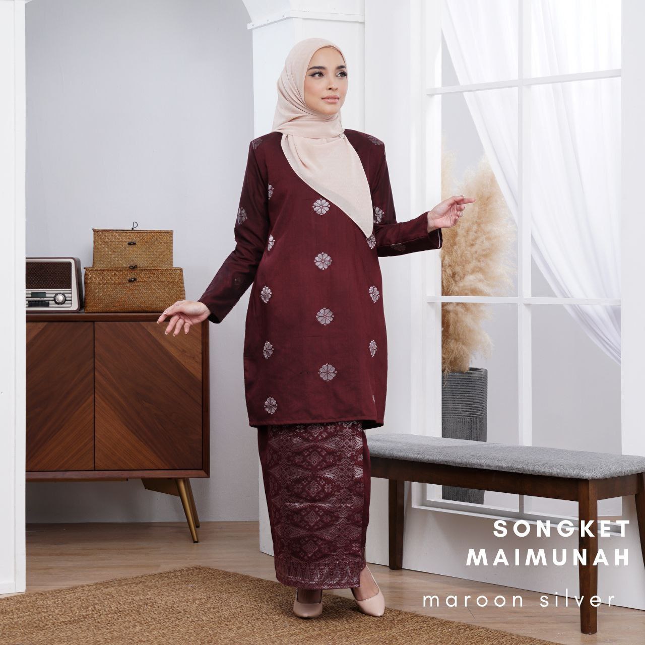 Kurung Songket Maimunah (Kurung Moden)