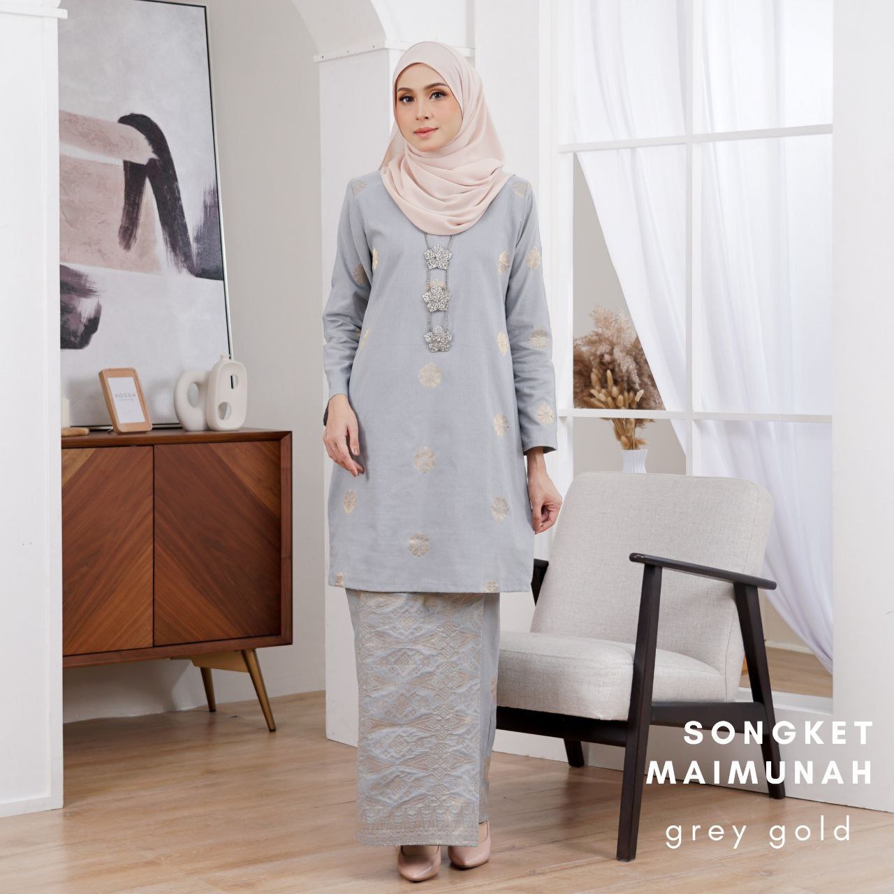 Kurung Songket Maimunah (Kurung Moden)