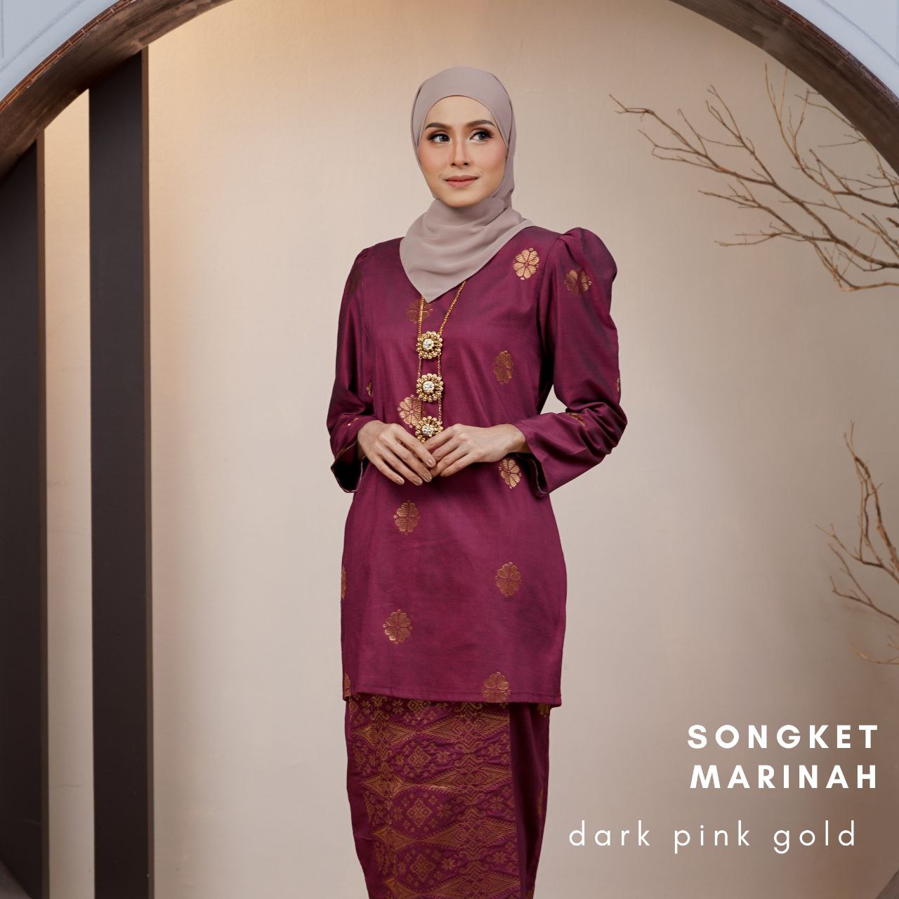 Kurung Songket Marinah (Kurung Mini Moden)