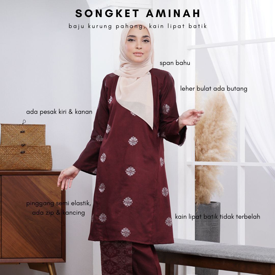 Kurung Songket Aminah (Kurung Pahang)