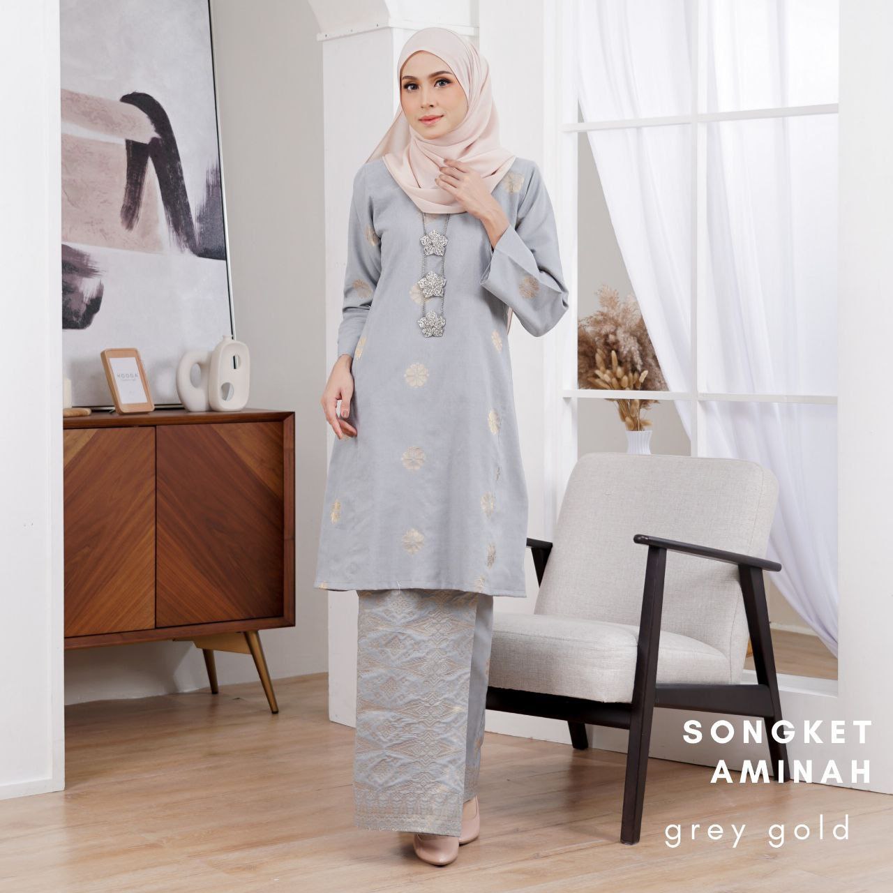 Kurung Songket Aminah (Kurung Pahang)