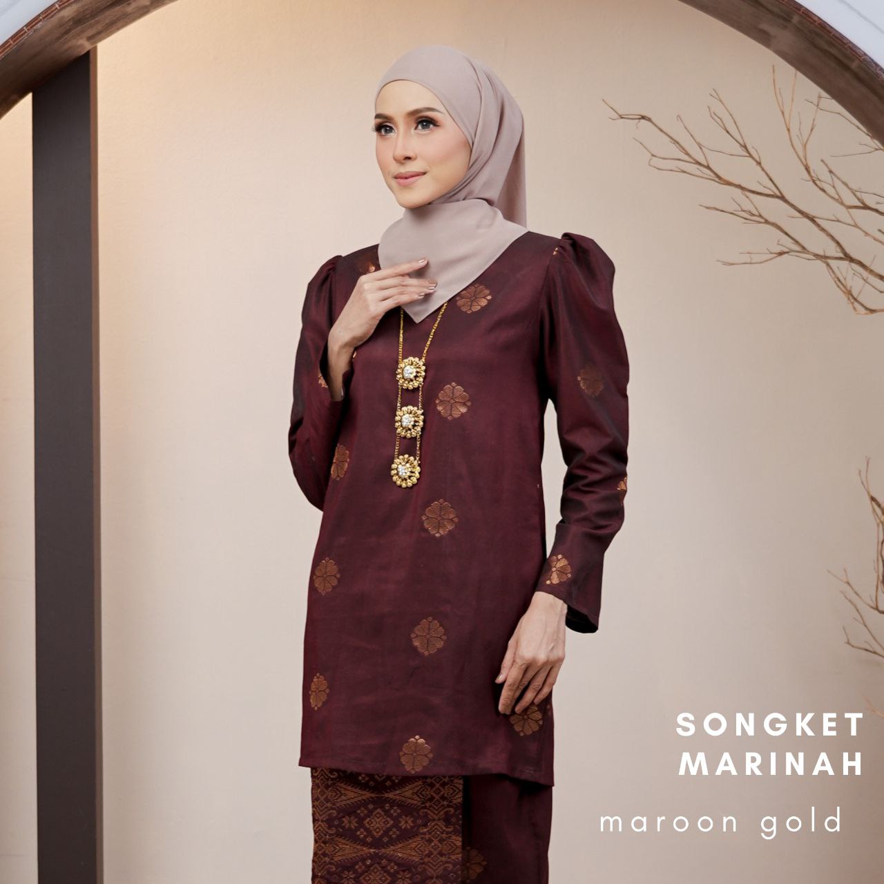 Kurung Songket Marinah (Kurung Mini Moden)